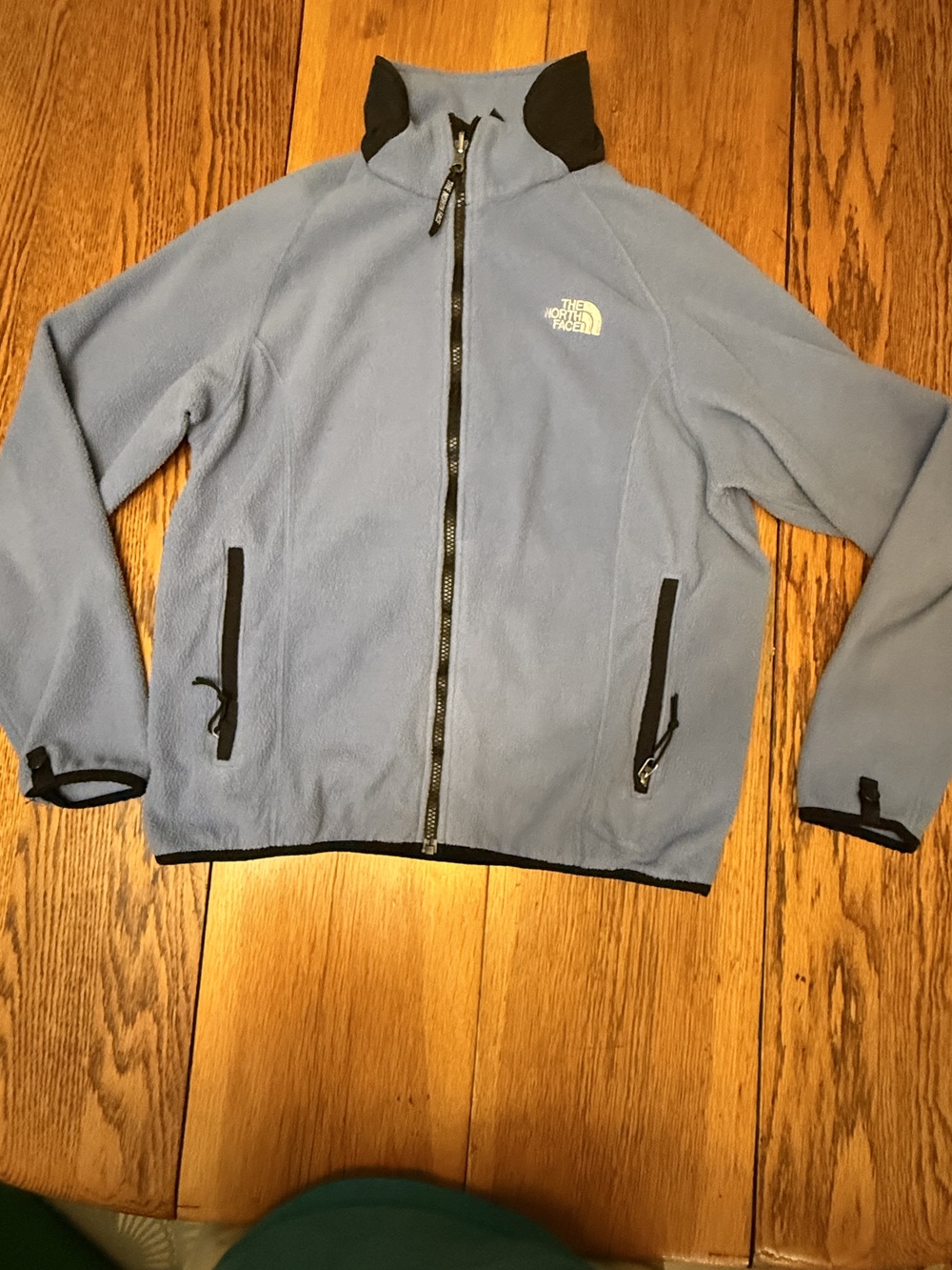 The North Face Jacket Womens Large Blue Full Zip Fleece Outdoor Hiking Pockets